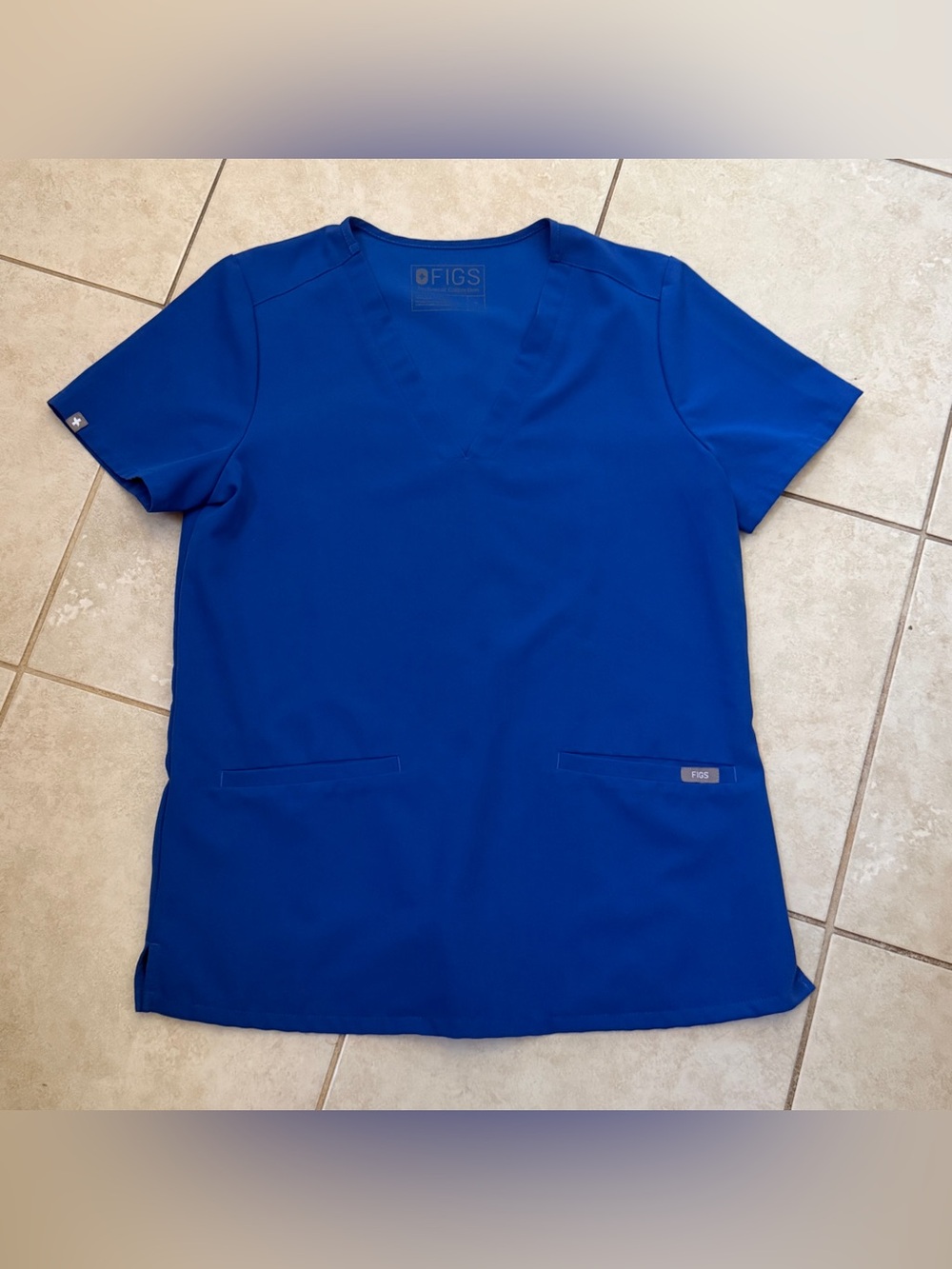 FIGS V-Neck Short Sleeve Scrub Top — Royal Blue